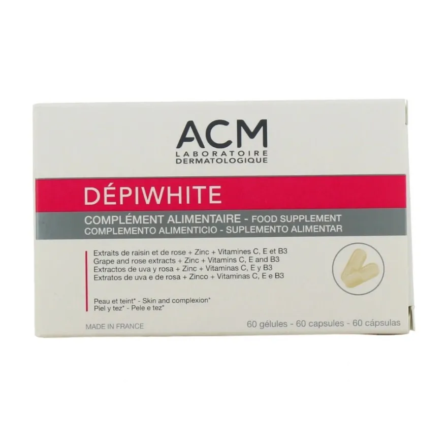 ACM Depiwhite Complemento Alimenticio Despigmentante 60 Cápsulas