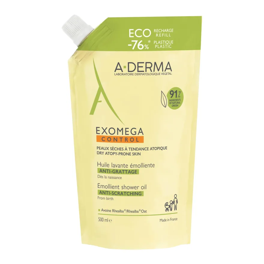 A-DERMA Exomega Aceite de Ducha y Baño 500ml ECO RECAMBIO