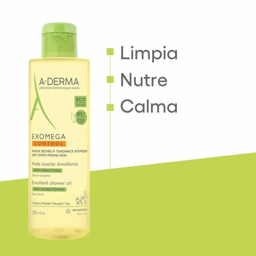 A-DERMA Exomega Control Aceite de Ducha y Baño 500ml