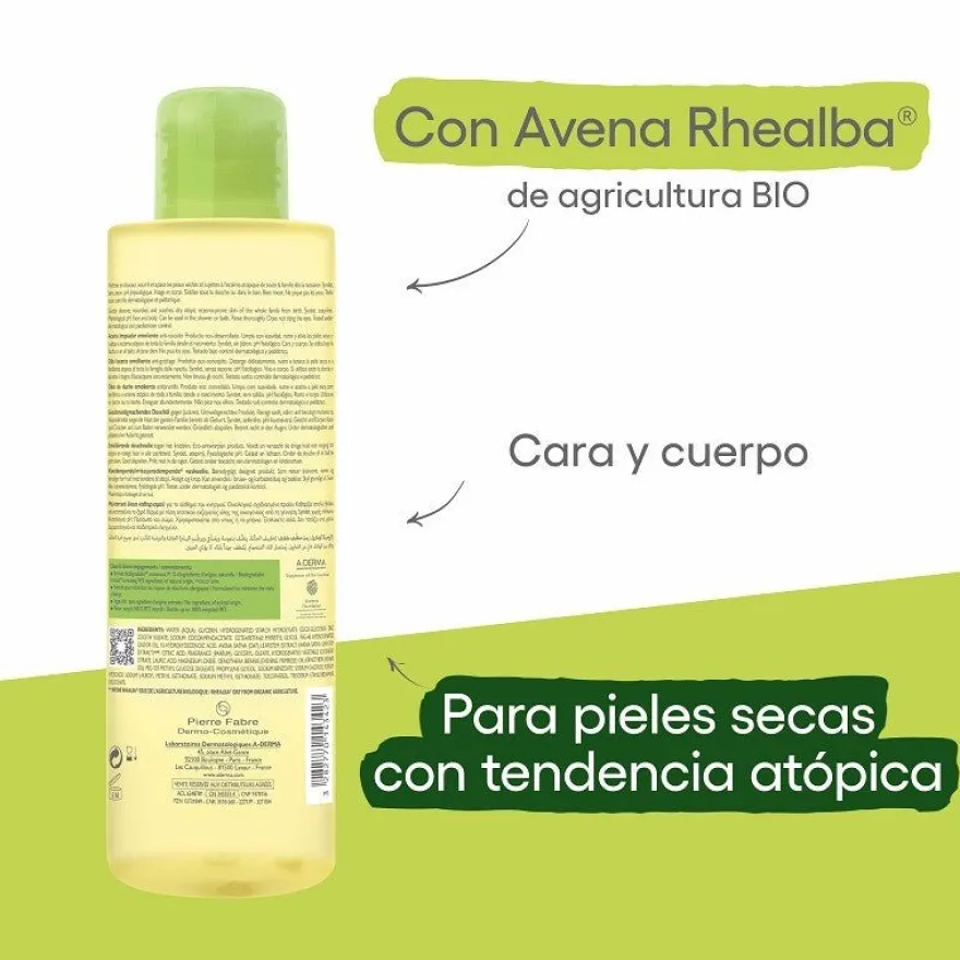 A-DERMA Exomega Control Aceite de Ducha y Baño 500ml