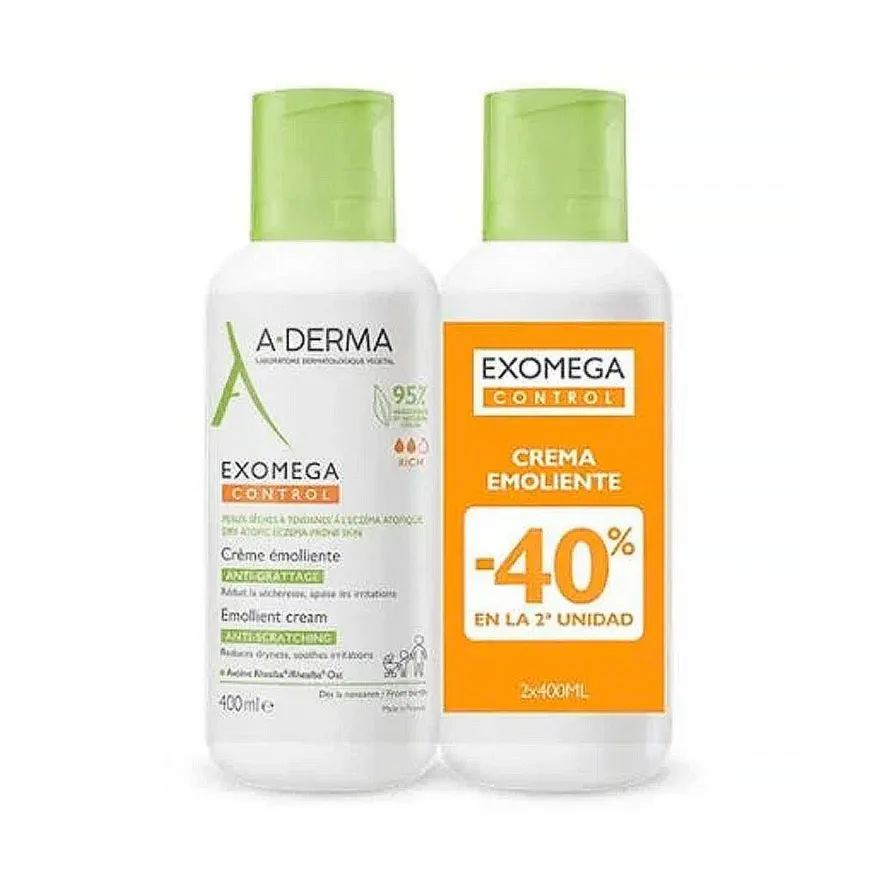 A-derma Exomega Control Crema Emoliente 2x400ml