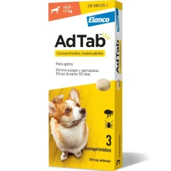AdTab Antiparasitario 3 comprimidos perros 5,5-11kg 225mg