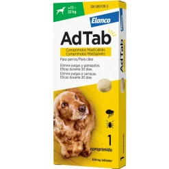 AdTab Antiparasitario comprimido perros 11-22kg 450mg 1 comprimido