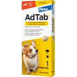 AdTab Antiparasitario comprimido perros 5,5-11kg 225mg 1 comprimido