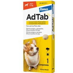 AdTab Antiparasitario comprimido perros 5,5-11kg 225mg 1 comprimido