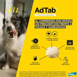 AdTab Antiparasitario comprimido masticable para perros 900mg 22-45kg 1 comprimido
