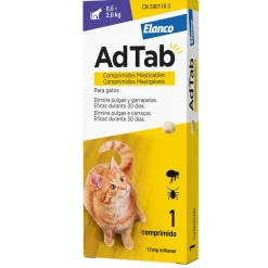 AdTab Antiparasitario comprimidos gatos 0,5-2kg 12mg 1 comprimido