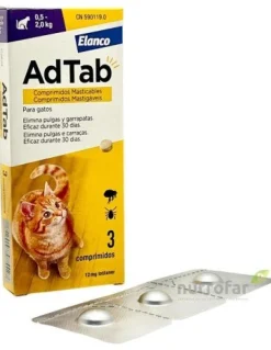 AdTab 12 Mg Comprimidos Masticable Gato (0,5-2 Kg) 3 Comprimidos
