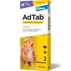 AdTab 12 Mg Comprimidos Masticable Gato (0,5-2 Kg) 3 Comprimidos