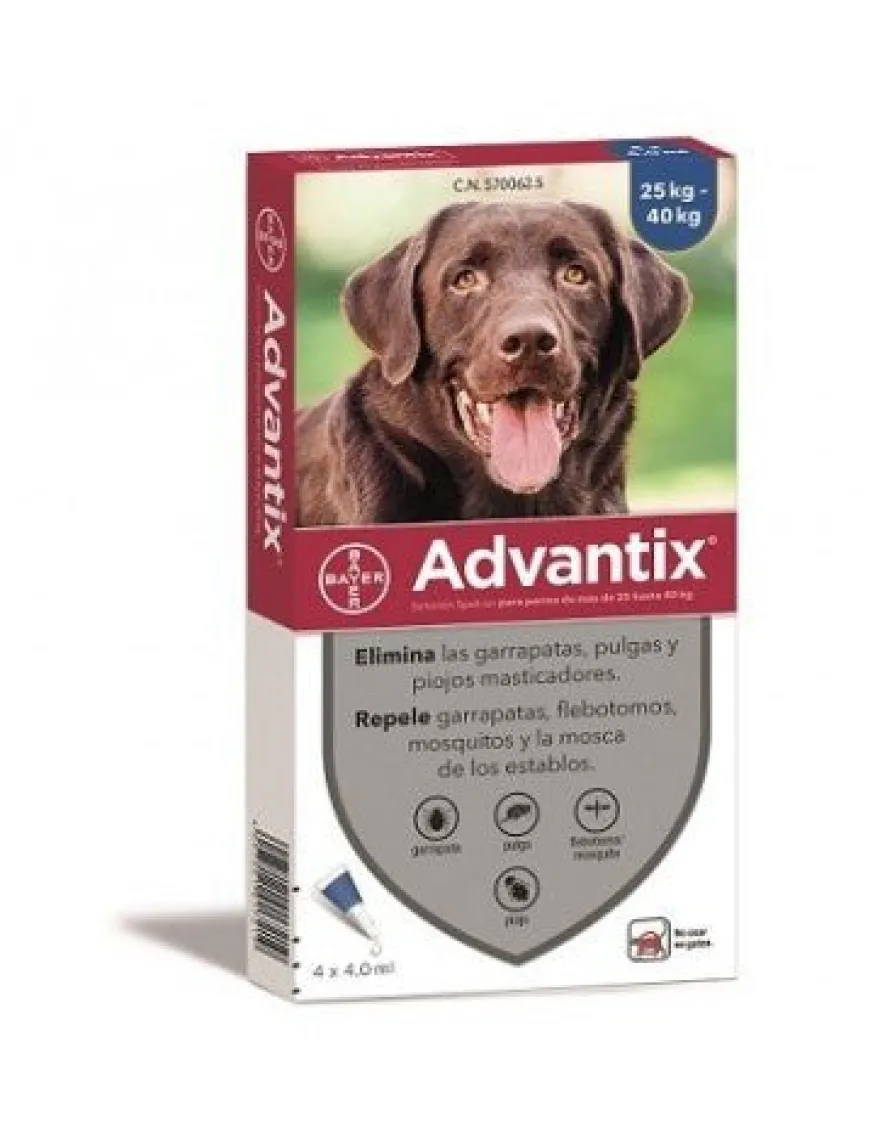 Advantix Pipetas Para Perros + 25 kg 4uds