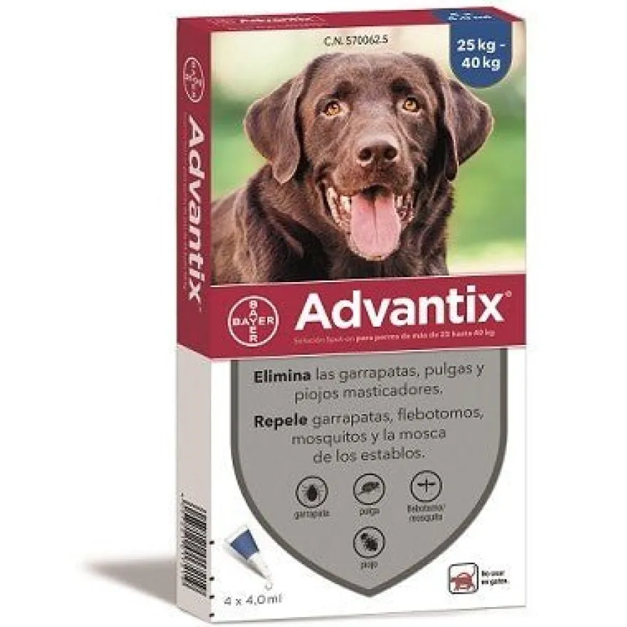 Advantix Pipetas Para Perros + 25 kg 4uds