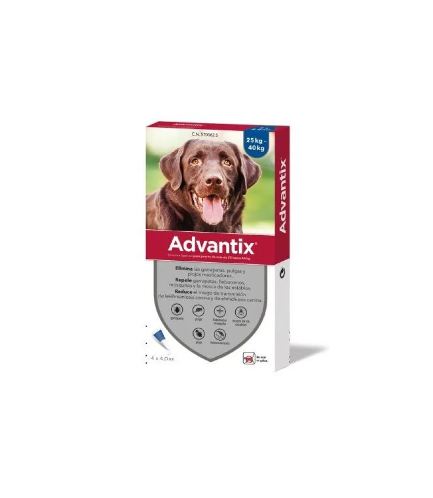 Advantix Pipetas Para Perros + 25 kg 4uds