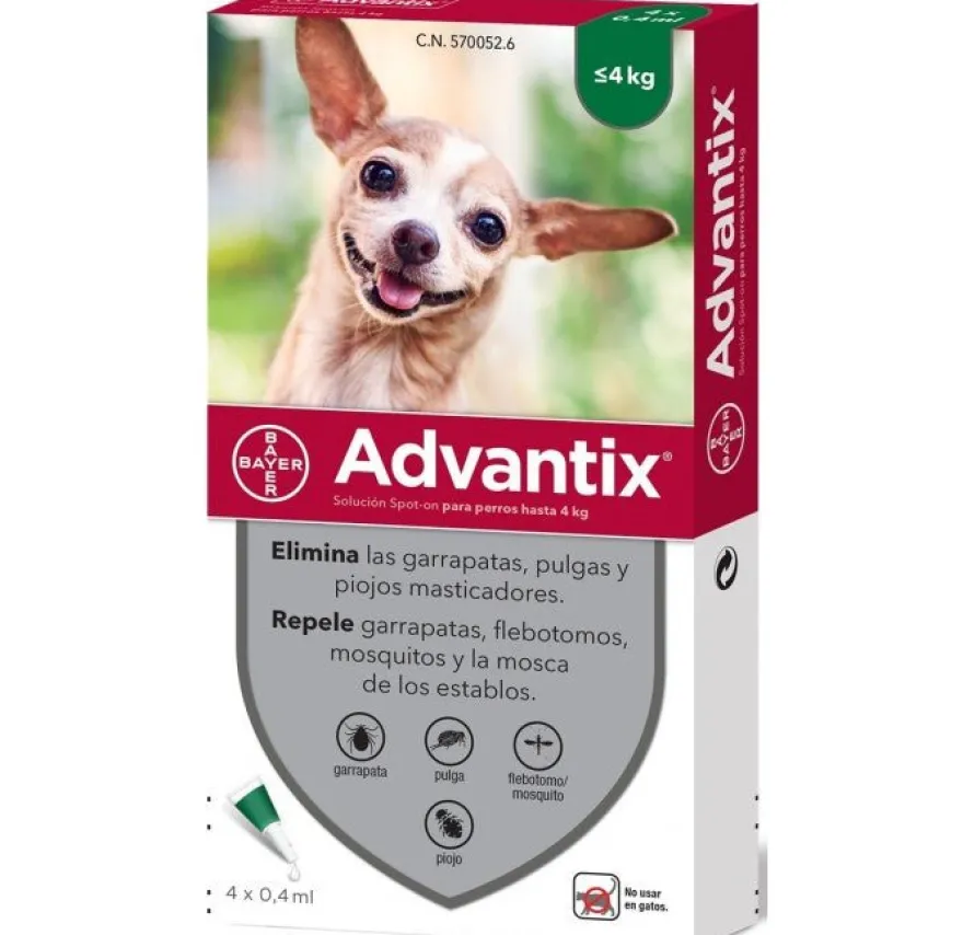 Advantix Pipetas Para Perros 0-4 kg 4uds