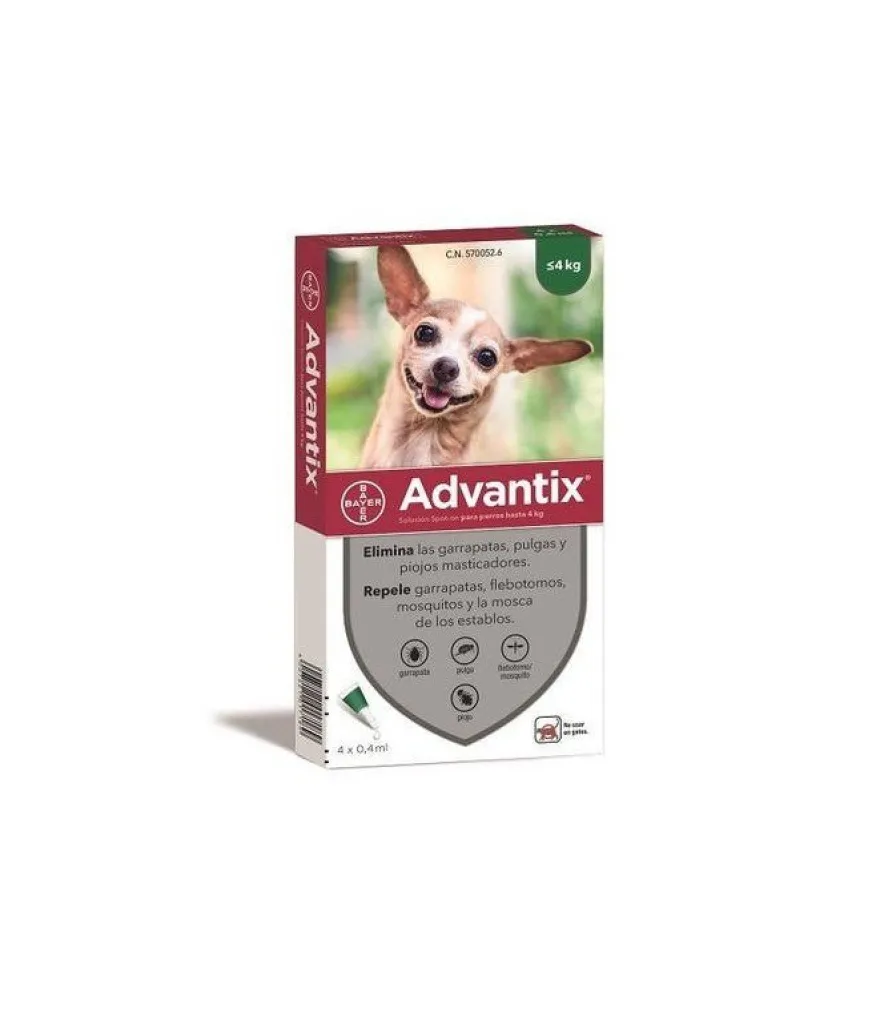 Advantix Pipetas Para Perros 0-4 kg 4uds