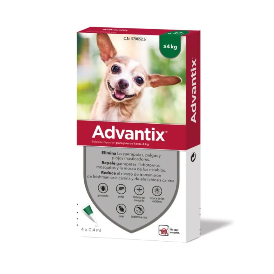 Advantix Pipetas Para Perros 0-4 kg 4uds