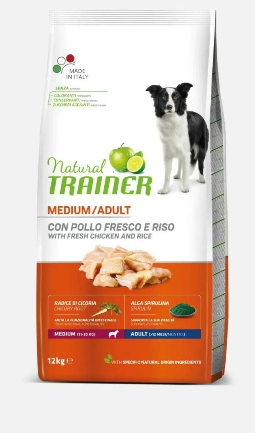 Affinity Natural Trainer Canine Adult Medium Pollo Seco 12Kg