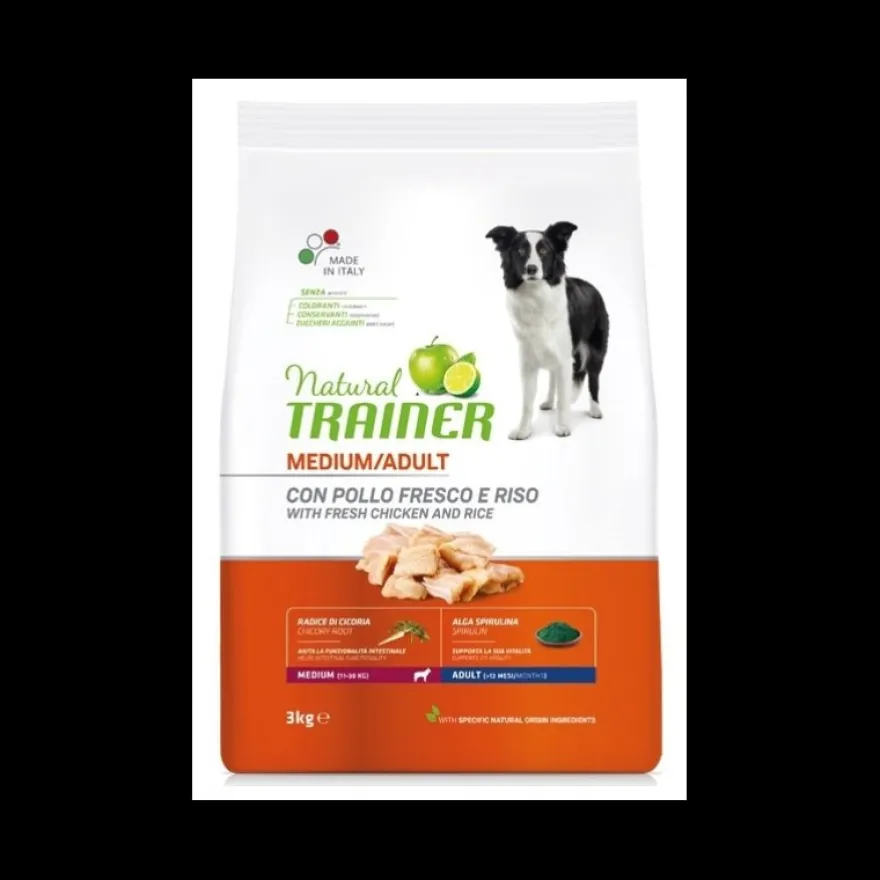 Affinity Natural Trainer Canine Adult Medium Pollo Seco 12Kg