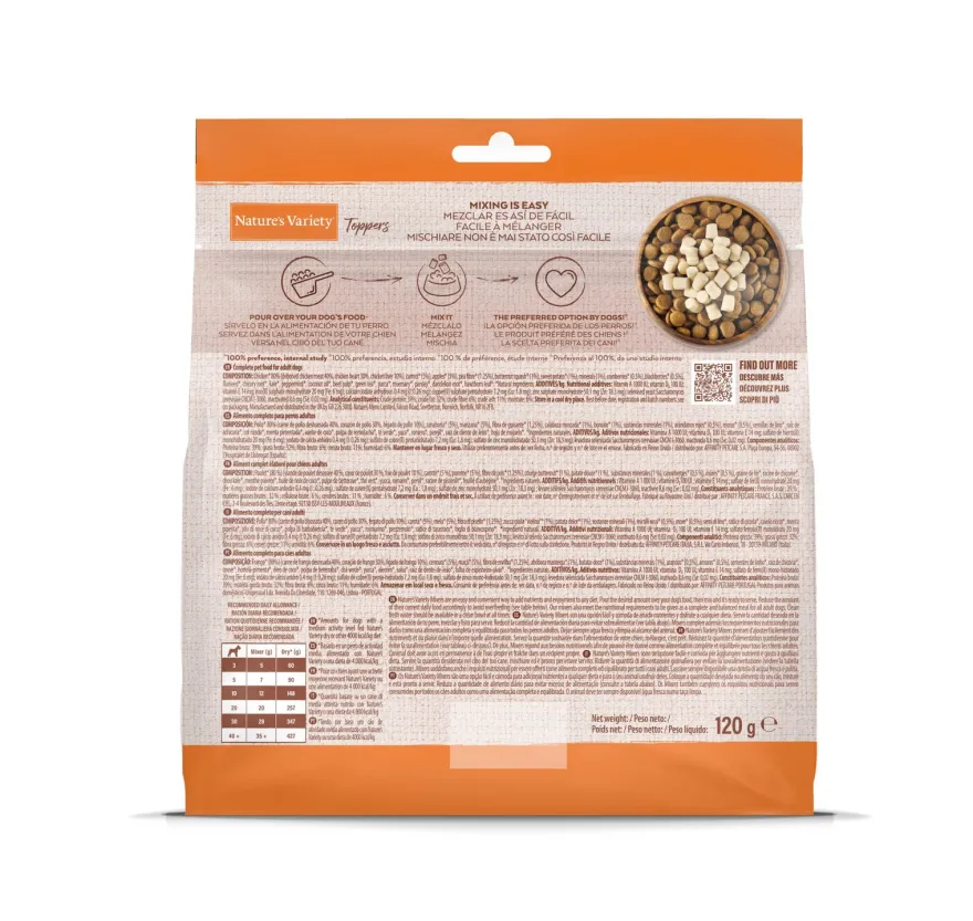 Affinity Toppers Pollo Liofilizado Complemento Alimenticio 840g
