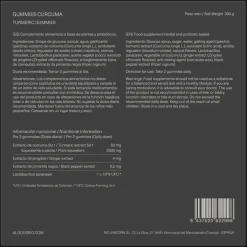 Aldous Bio Cúrcuma con Jengibre Pimienta Negra y Probióticos 120 gominolas