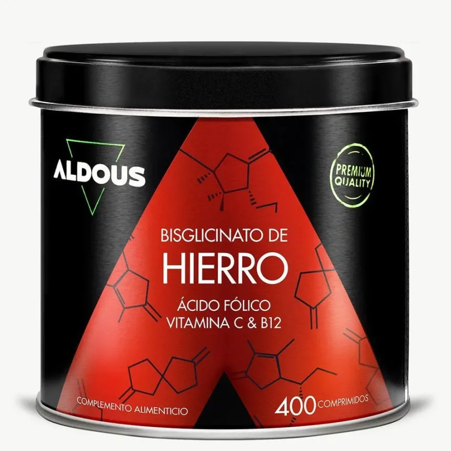 Aldous Bio Hierro 28 mg + Vitamina C, B12 y Ácido Fólico 400 Comprimidos