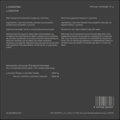 Aldous Bio L-Carnitina 2000 mg Suplemento Deportivo 200 Comprimidos