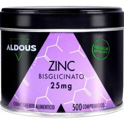 Aldous Bisglicinato de Zinc 25 mg 500 Comprimidos
