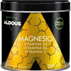 Aldous Citrato de Magnesio 1500 mg + Vitamina C, B6, B5 Máxima Dosis 200 Cápsulas