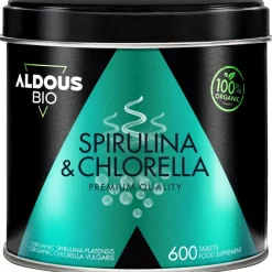 Aldous Espirulina y Chlorella Ecológica 1500 mg 600 Tablets