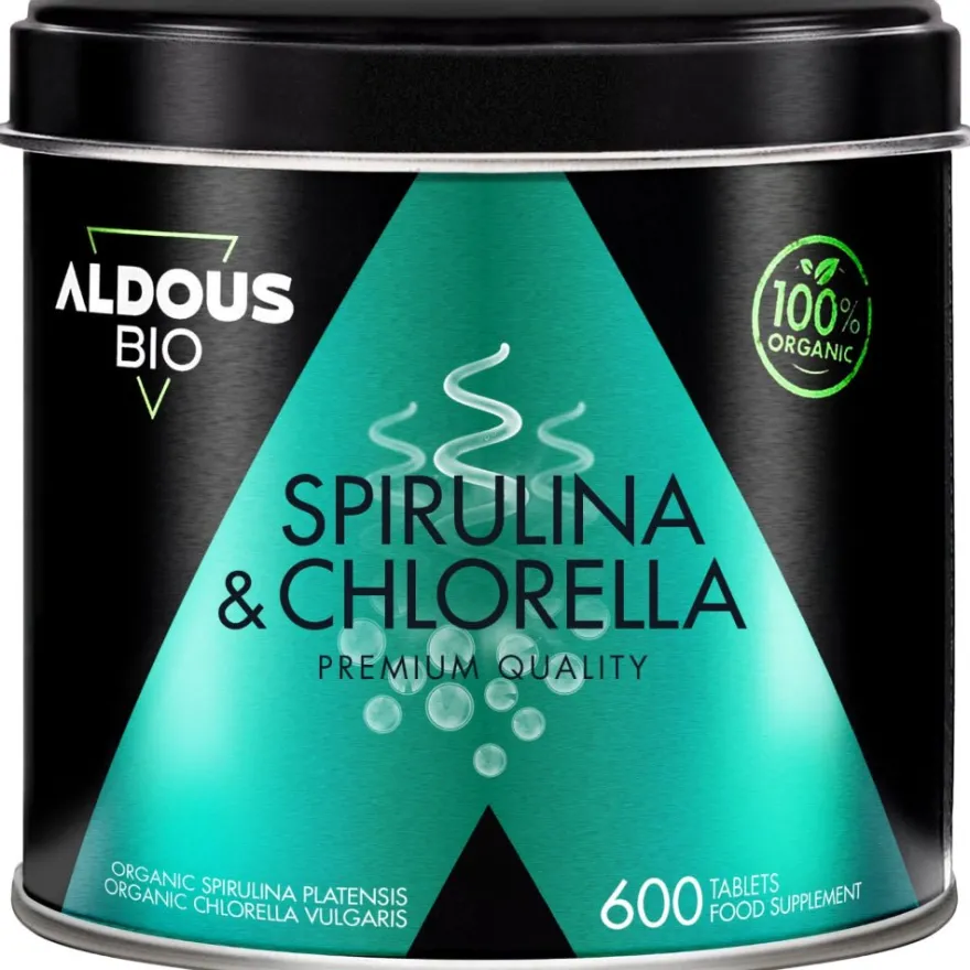 Aldous Espirulina y Chlorella Ecológica 1500 mg 600 Tablets