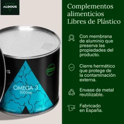 Aldous Omega 3 Aceite de Pescado 3000 mg 210 cápsulas
