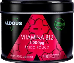 Aldous Vitamina B12 con Ácido Fólico 400 Comprimidos