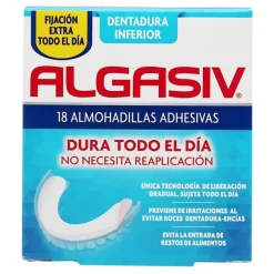 ALGASIV Almohadilla Inferior para Dentadura Postiza 18 unidades