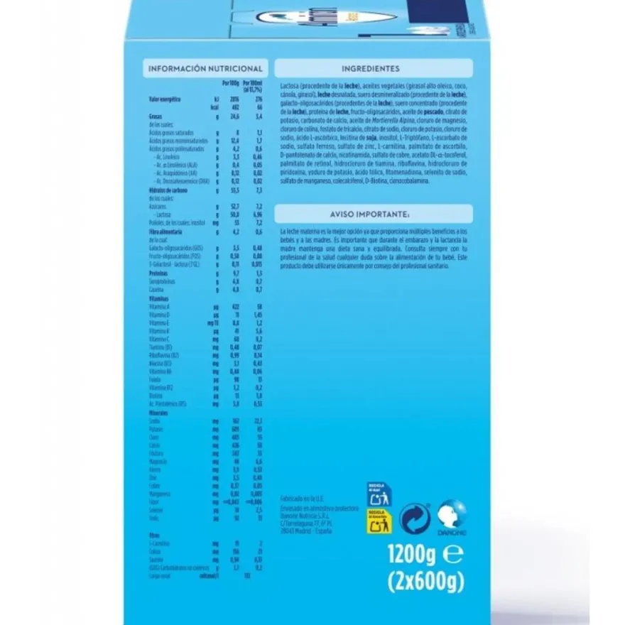 ALMIRÓN Advance 1 con Pronutra Leche para Lactantes Pack 3x1200gr