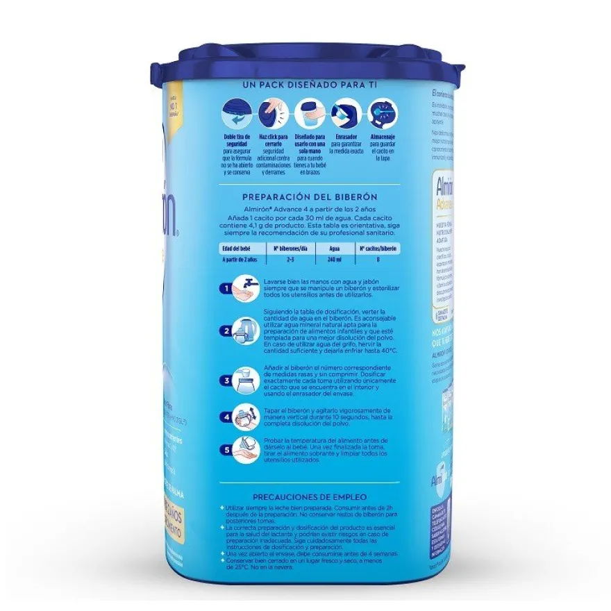 ALMIRÓN Advance 4 con Pronutra Leche de Crecimiento Pack 4x800gr