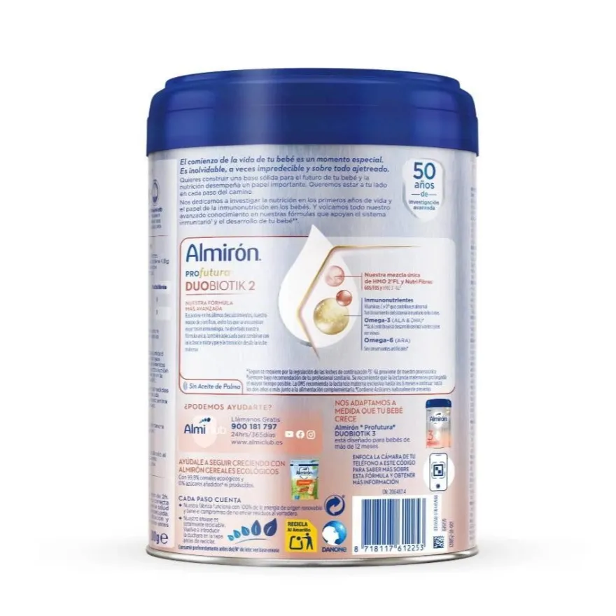 ALMIRÓN 2 Profutura Leche de Continuación Duobiotik Pack 4x800g