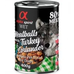 Alpha Albóndigas de Pavo y Cilantro Alimento Húmedo 6 x 400g