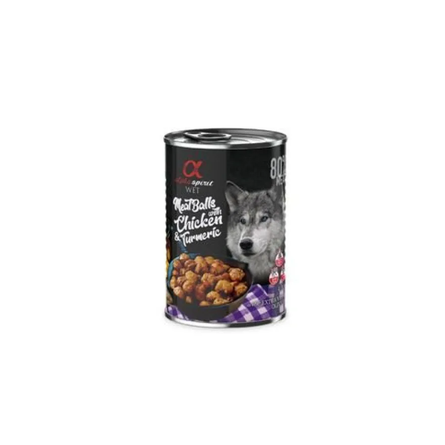 Alpha Spirit Albóndigas Pollo Cúrcuma Comida Húmeda 400g