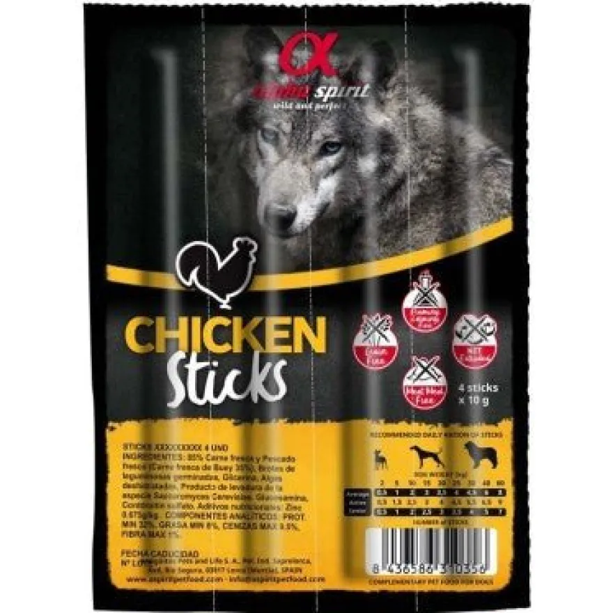 Alpha Spirit Barritas de Pollo Snack Da Masticare 300g