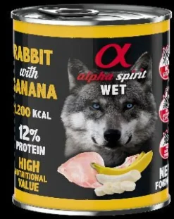 Alpha Spirit Canine Conejo Con Plátano Lata 6x400g