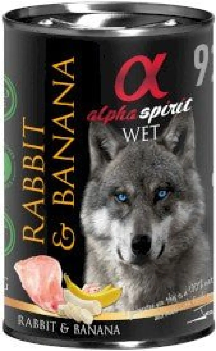 Alpha Spirit Canine Conejo Con Plátano Lata 6x400g