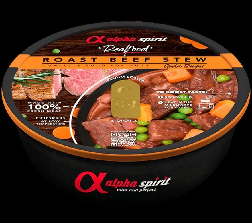 Alpha Spirit Canine Estofado Ternera Comida Húmeda 9 x 280g