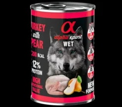 Alpha Spirit Canine Pavo Con Pera Lata 6X400Gr