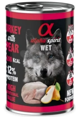 Alpha Spirit Canine Pavo Con Pera Lata 6X400Gr