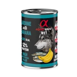 Alpha Spirit Canine Sardina Con Platano Lata 6X400Gr