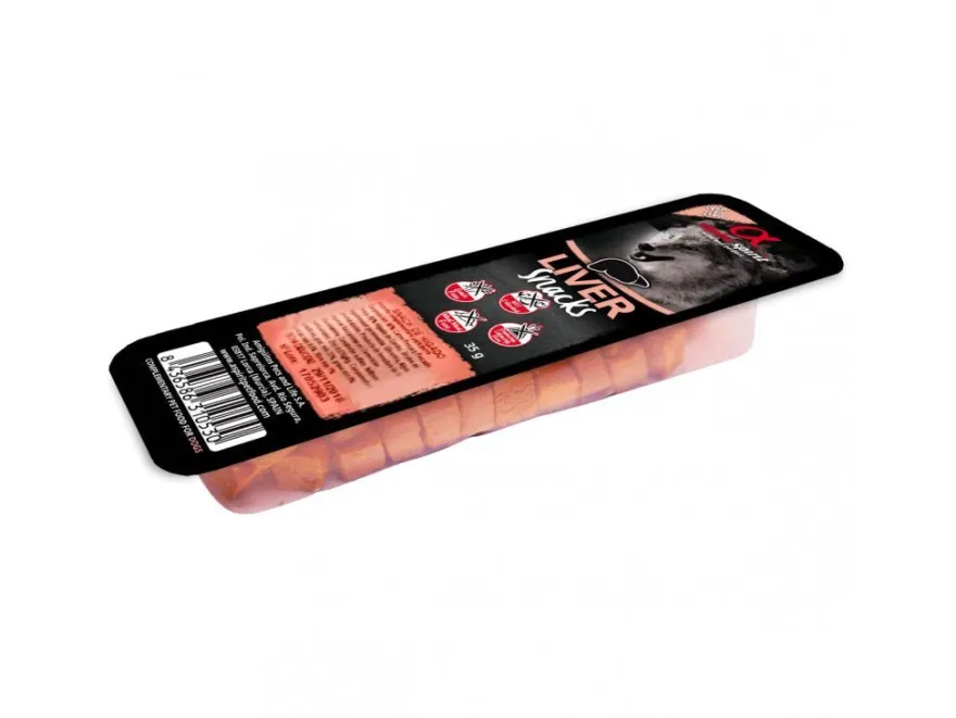 Alpha Spirit Canine Snack Hígado Snacks 16x35g