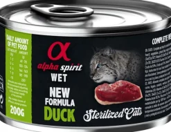 Alpha Spirit Feline Esterilizado Pato Alimento Húmedo Lata 1,2Kg