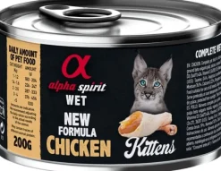 Alpha Spirit Feline Kitten Pollo Alimento Húmedo 6 latas de 200g