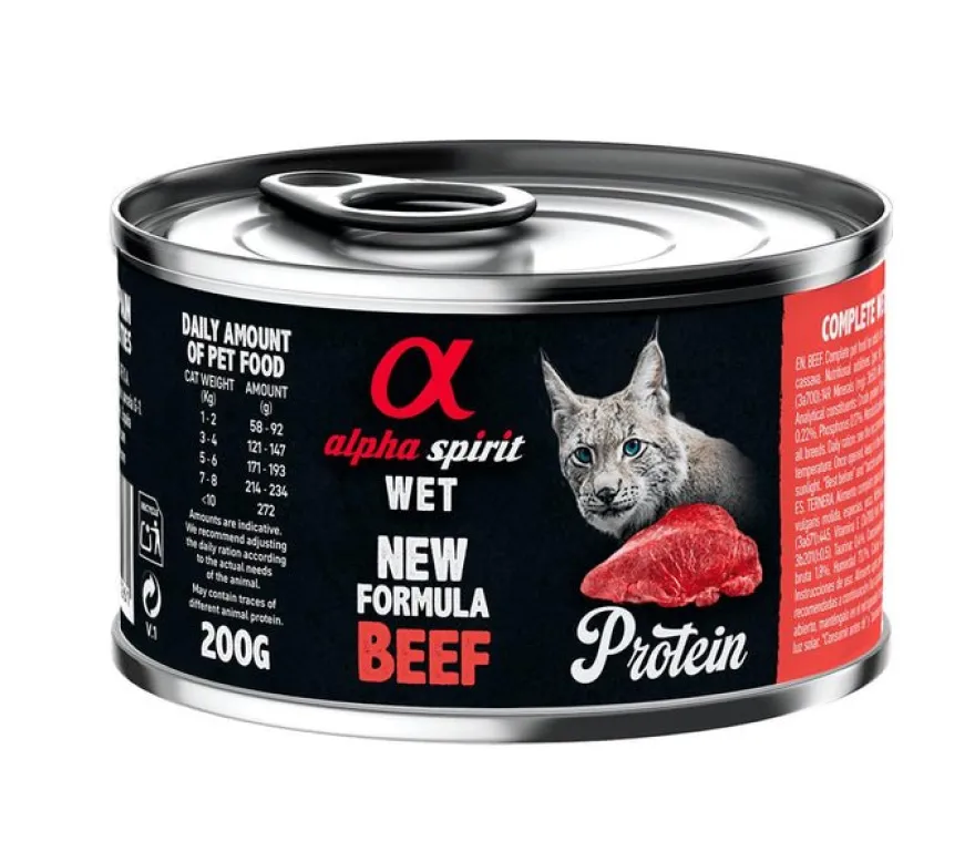 Alpha Spirit Feline Ternera Comida Húmeda 6x200g