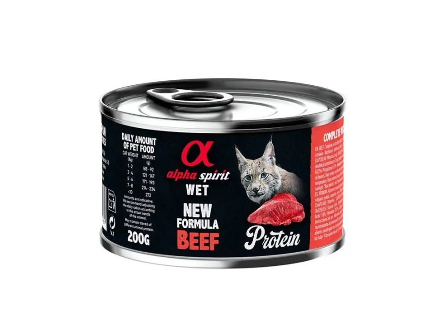 Alpha Spirit Feline Ternera Comida Húmeda 6x200g