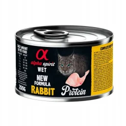 Alpha Spirit Gato Húmedo Conejo Lata 6x200g